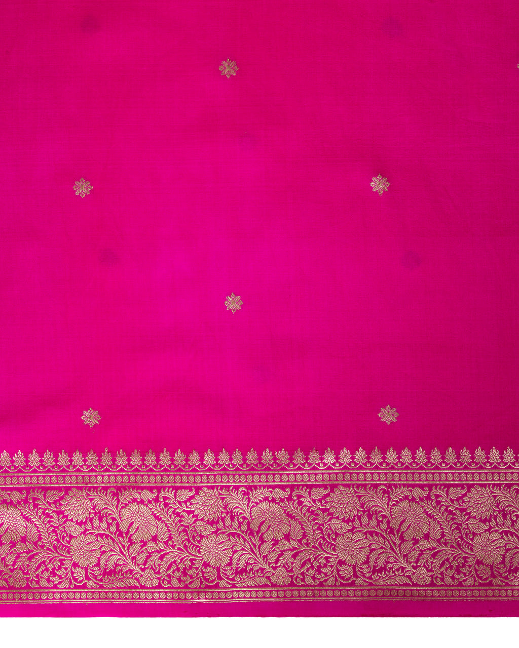 Banarasi Georgette Saree In Fuchsia Pink