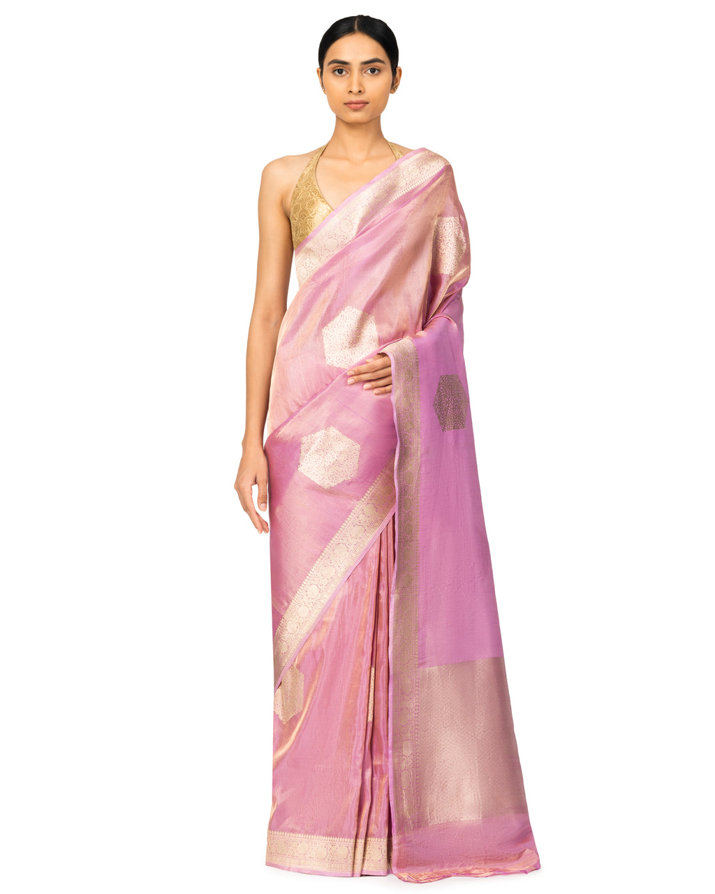 Banarasi Tissue Saree In Lavender