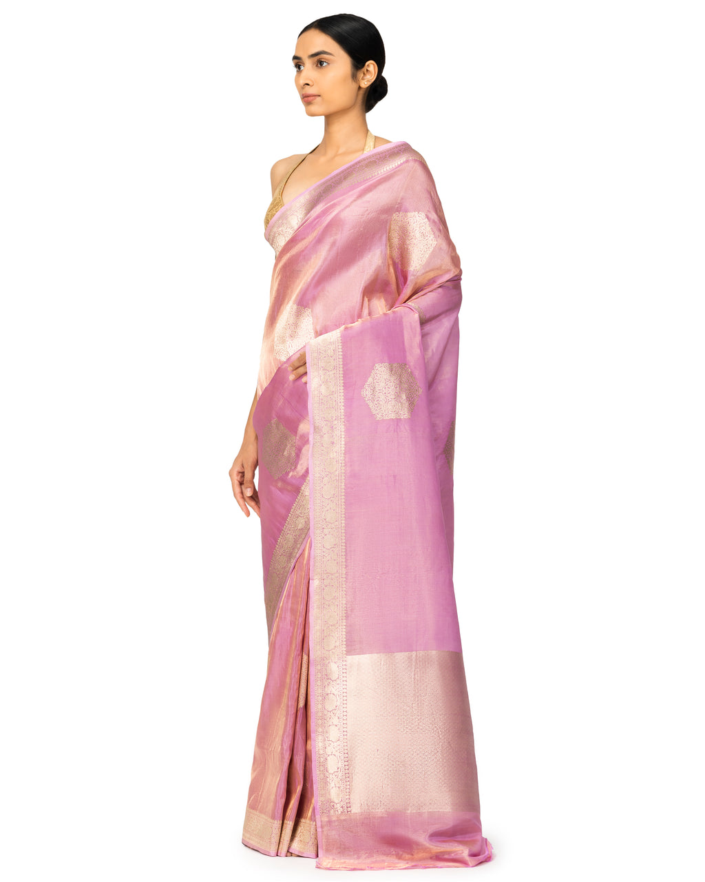 Banarasi Tissue Saree In Lavender
