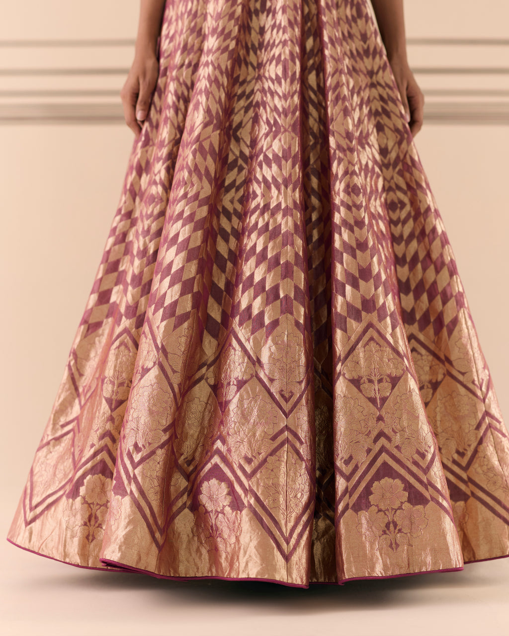 Roseate Romance Woven Cocktail Dress 'The Line'