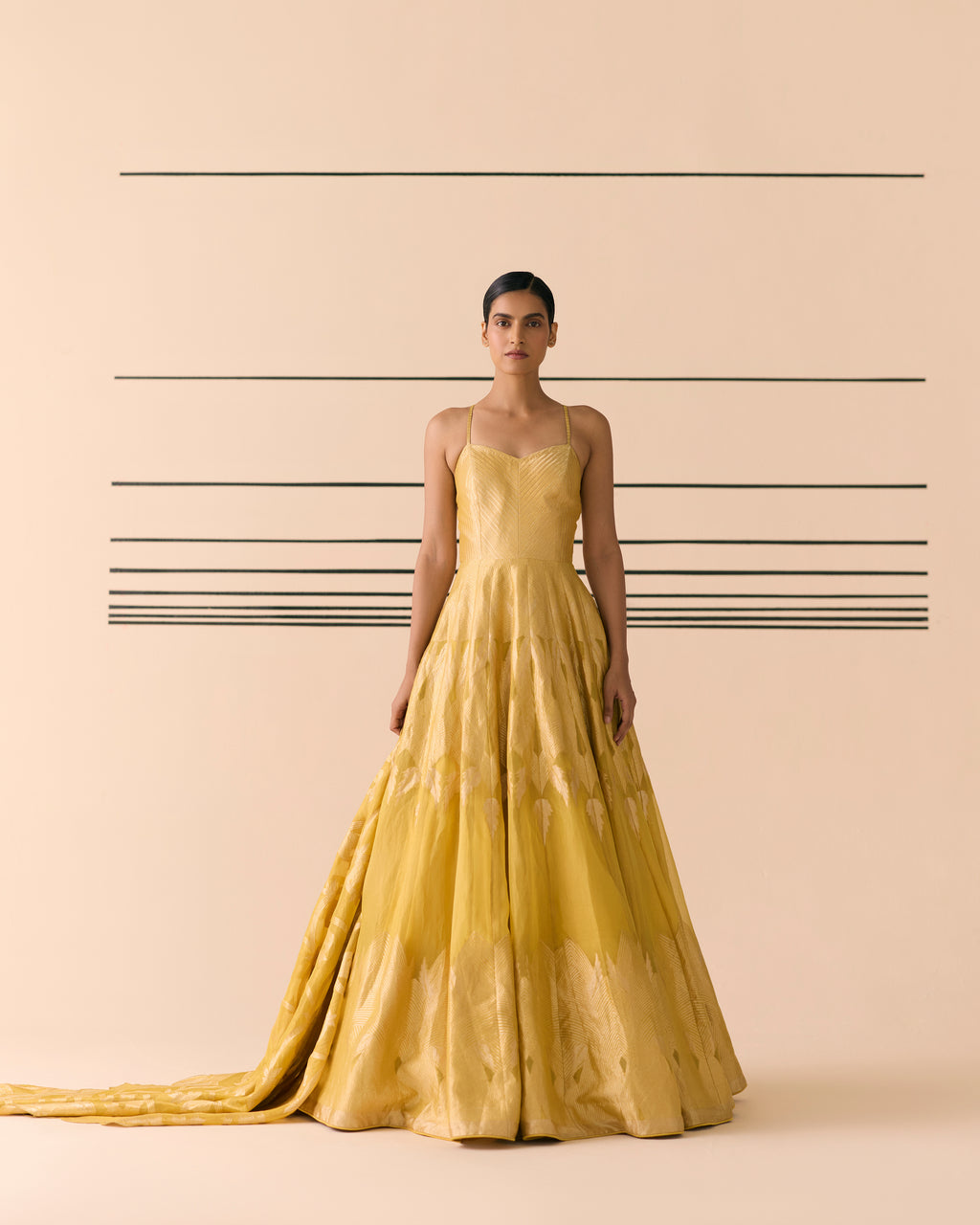 Sensational Marigold Woven Cocktail Dress 'The Line'