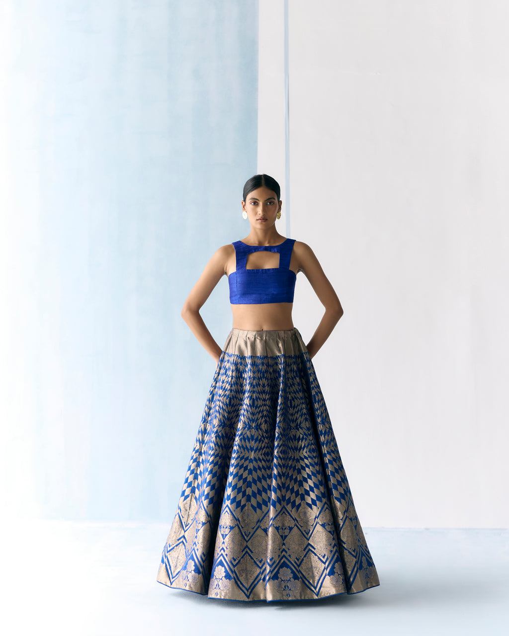 Azure Woven Cocktail Dress 'The Line'