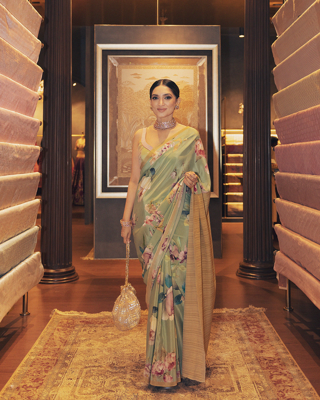 Upala Printing Saree crape