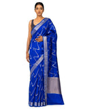 Cobalt Blue Geometrical Weave Saree