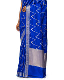 Cobalt Blue Geometrical Weave Saree