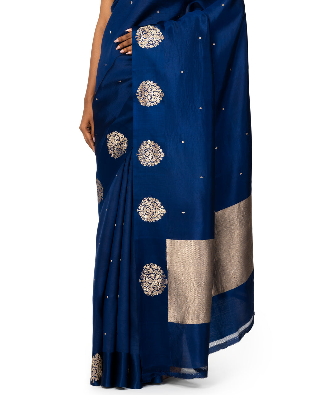 Banarasi Katan Silk Saree In Moonlight Blue
