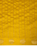 Neon Silk Saree With Satin Border