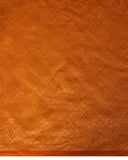 Tangerine Silk Saree With Satin Border