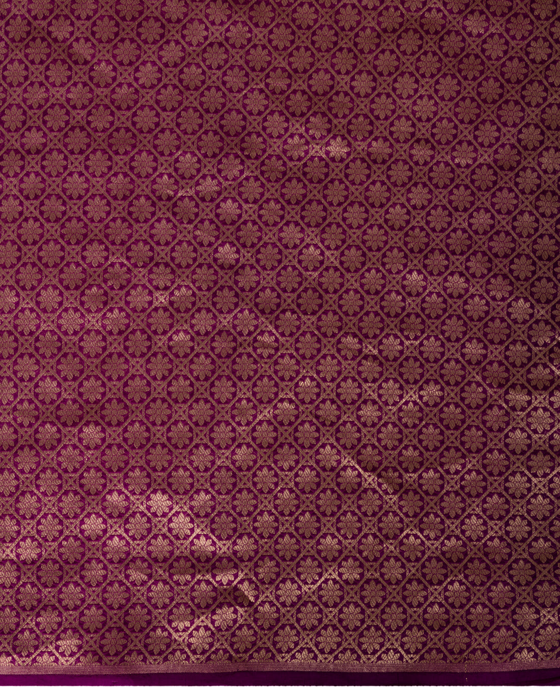 Banarasi Georette Saree With Stiped Weave In Plum