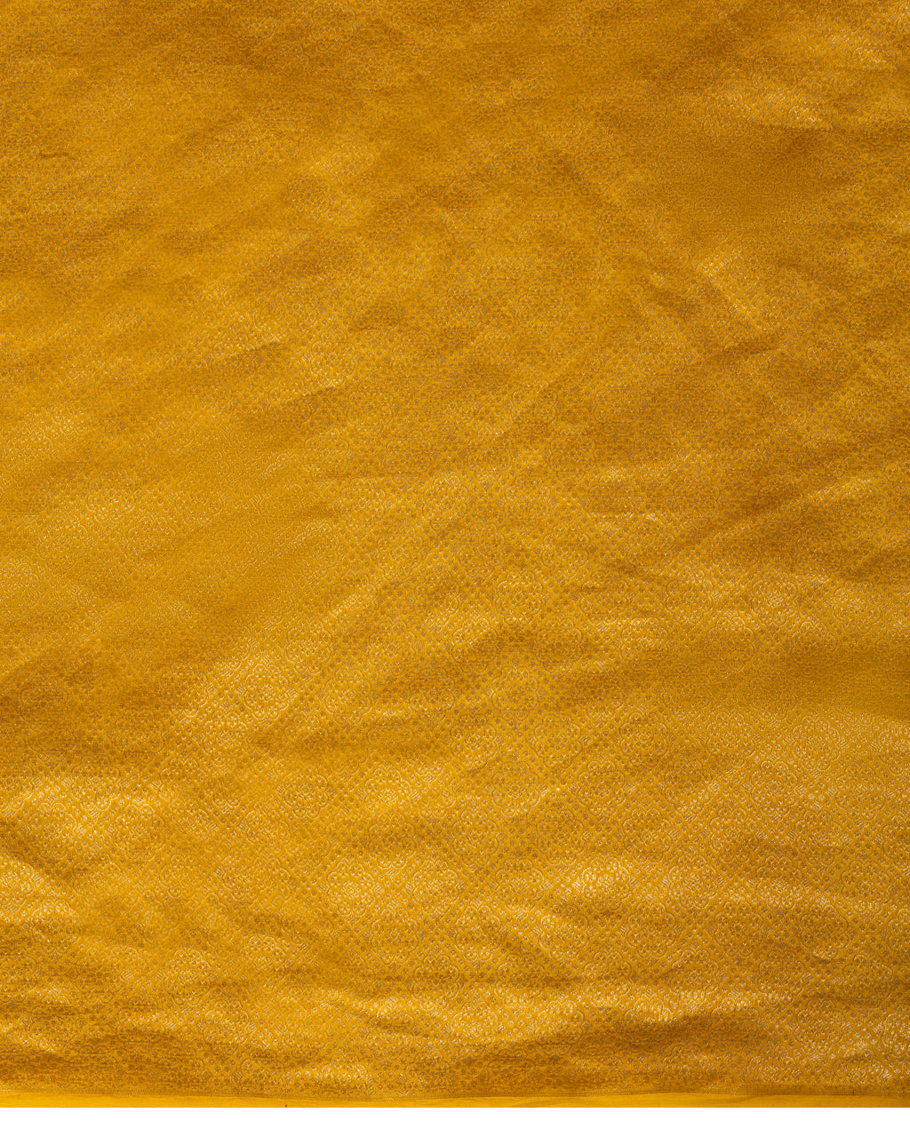 Banarasi Katan Silk Saree In Ochre