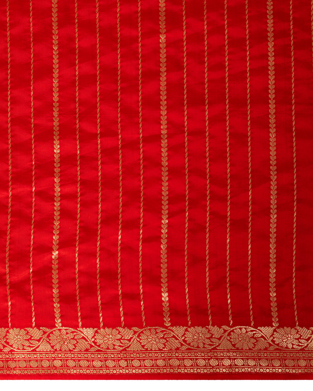 Banarasi Katan Silk Saree In Cherry