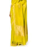 Banarasi Katan Silk Saree In Neon
