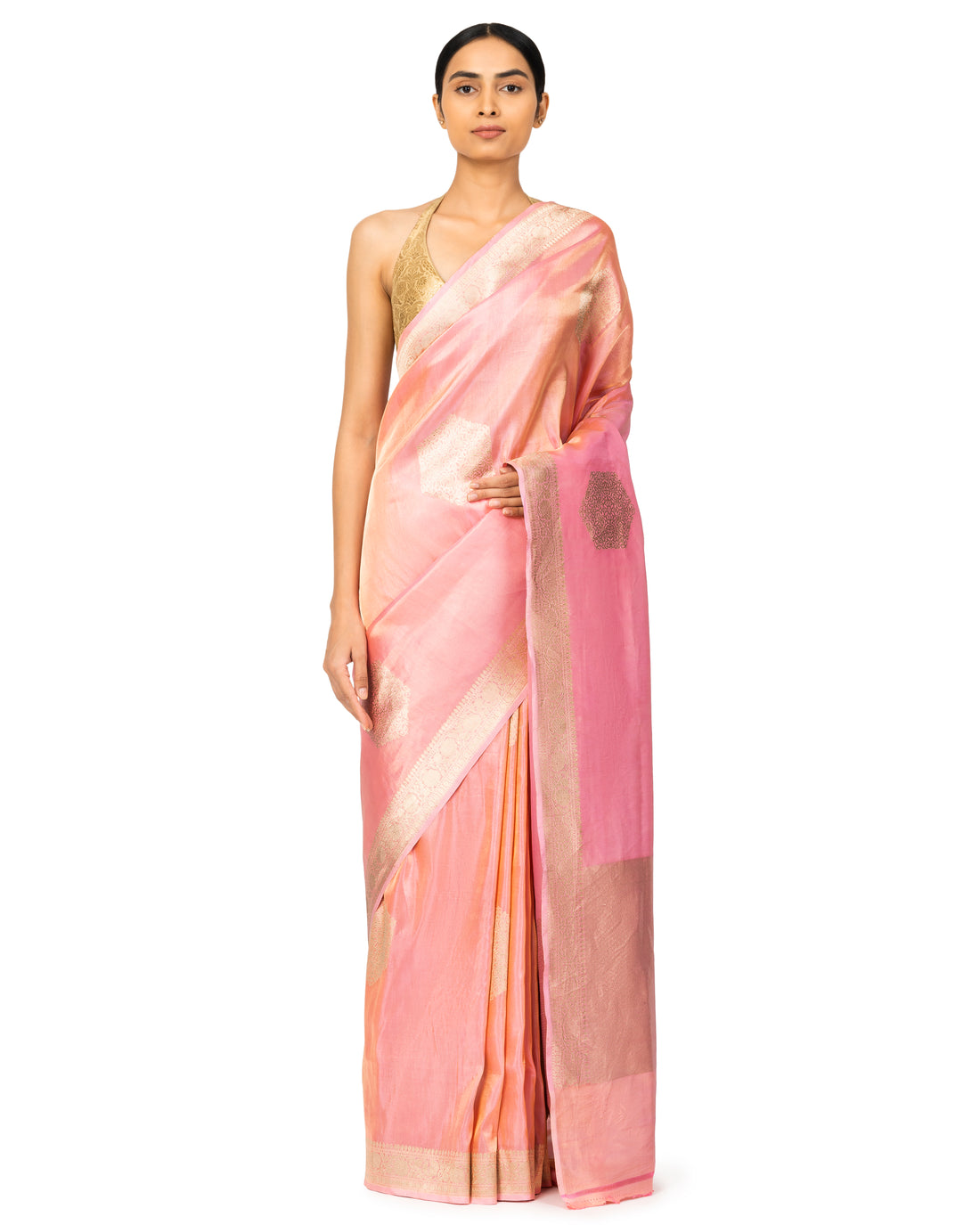 Banarasi Tissue Saree In Blush