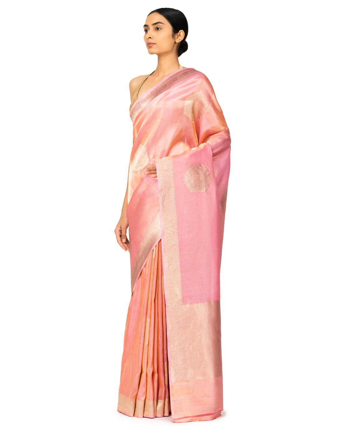 Banarasi Tissue Saree In Blush