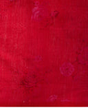 Banarasi Kora Saree With Floral Prints In Fuchsia Pink