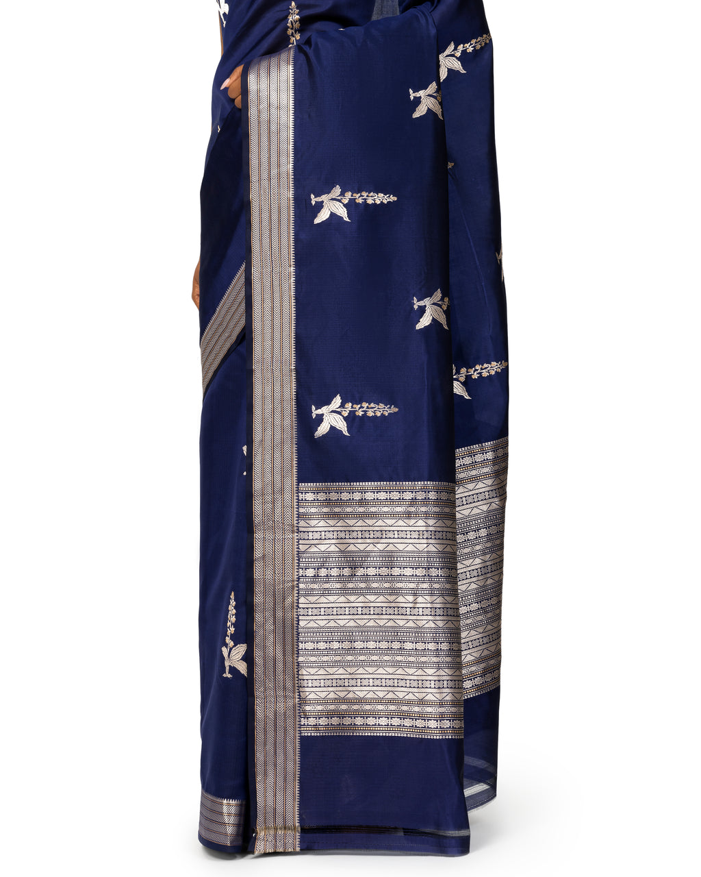 Banarasi Katan Silk Saree In Cobalt Blue