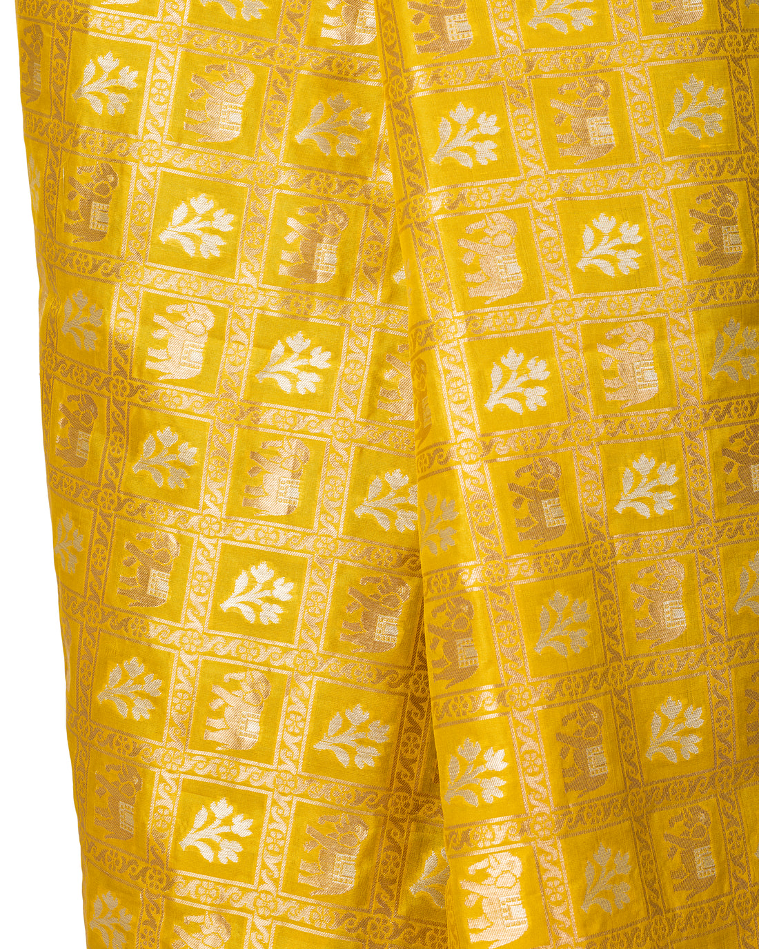 Banarasi Katan Silk Suit Set With Dupatta In Neon