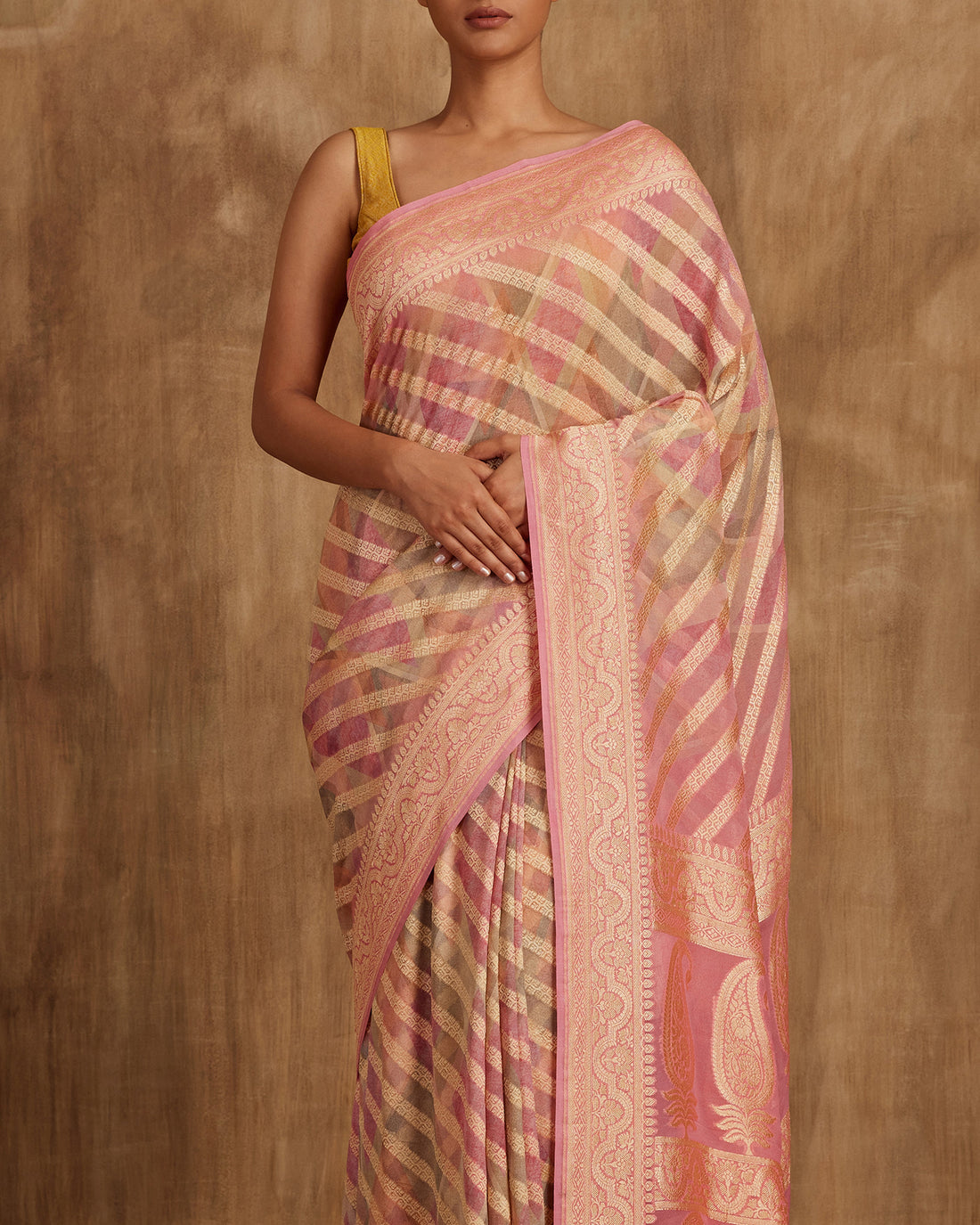 Nitya Stripe Weave Saree Georgette