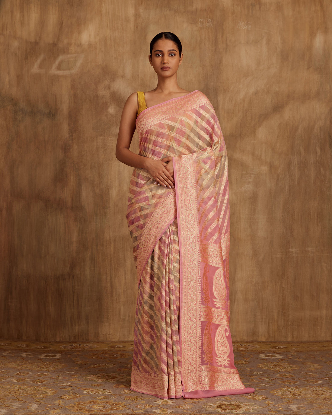 Nitya Stripe Weave Saree Georgette