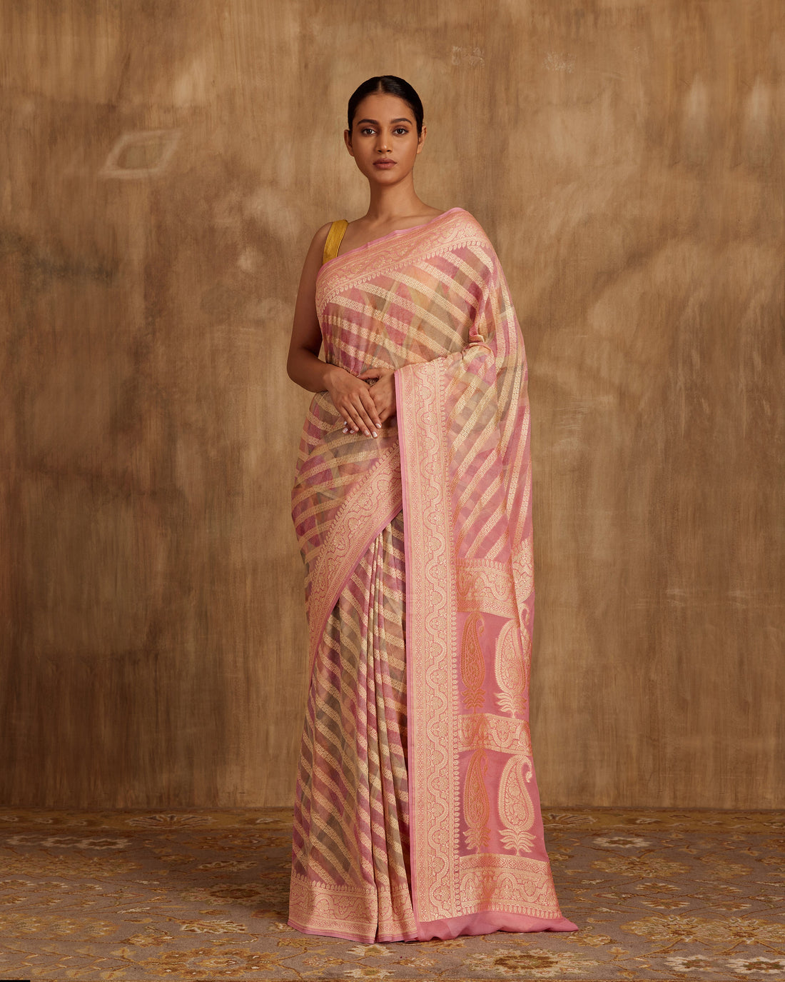 Nitya Stripe Weave Saree Georgette