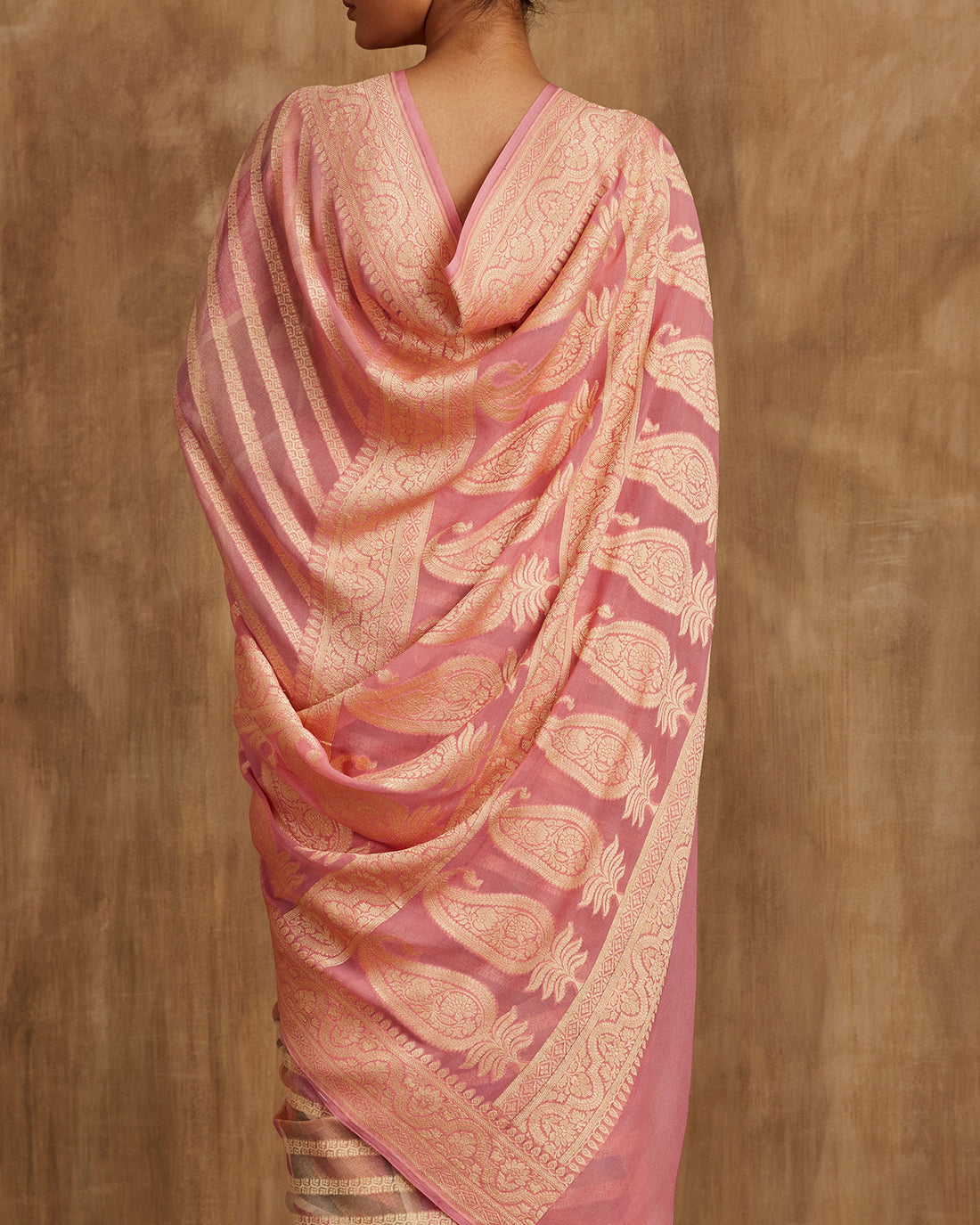 Nitya Stripe Weave Saree Georgette
