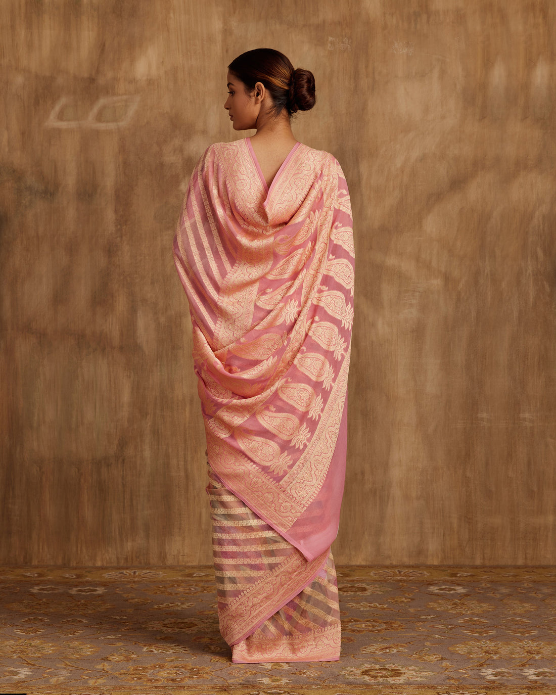 Nitya Stripe Weave Saree Georgette