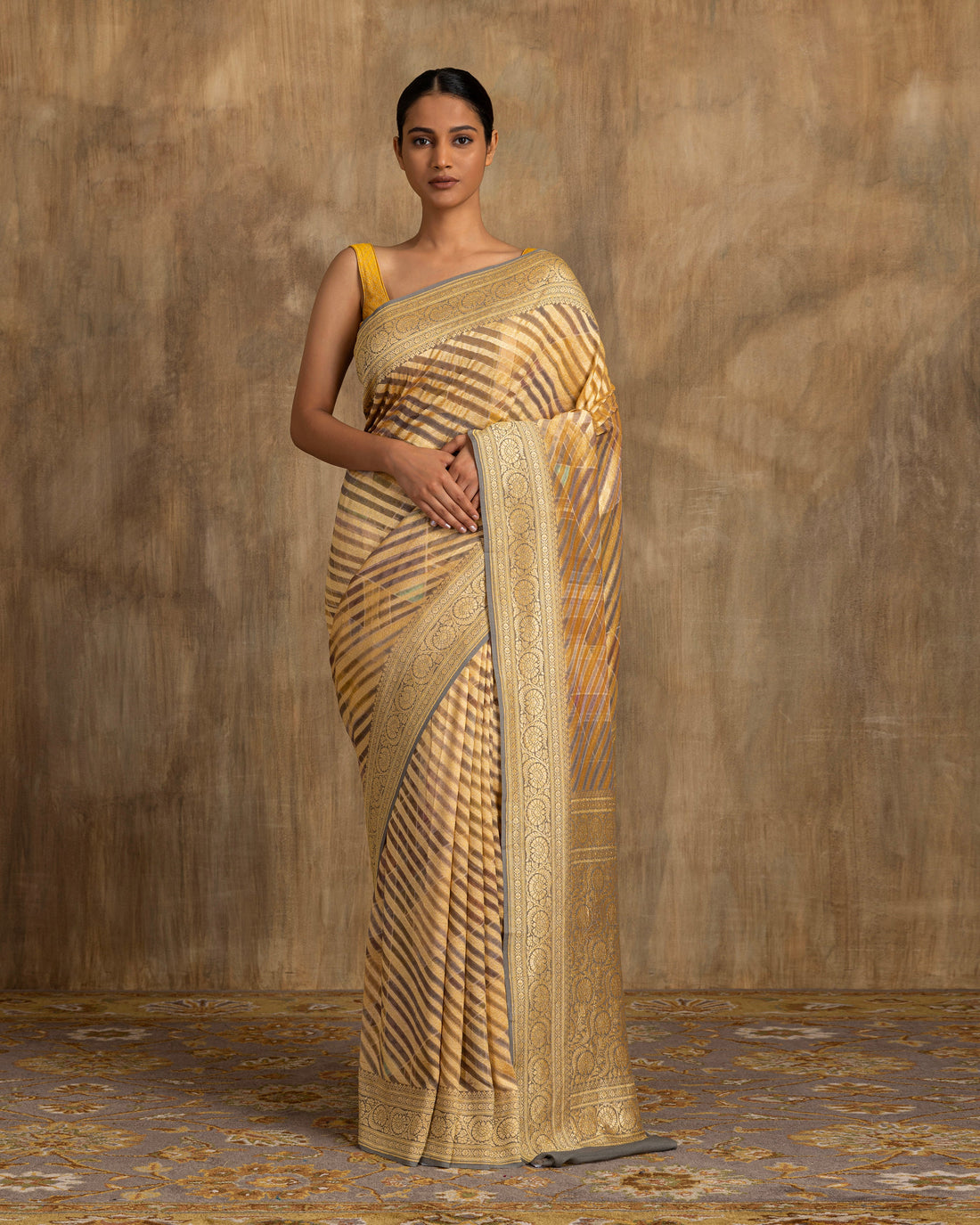 Tatvika Geometrical Weave Saree Georgette