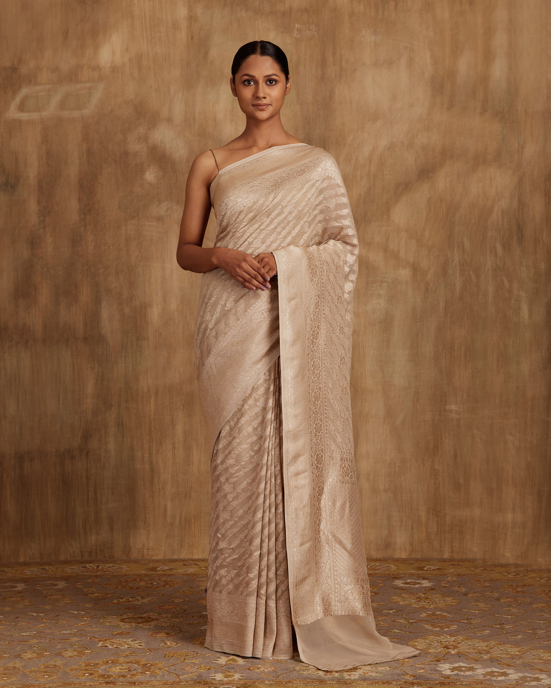Nitya Stripe Weave Saree Georgette