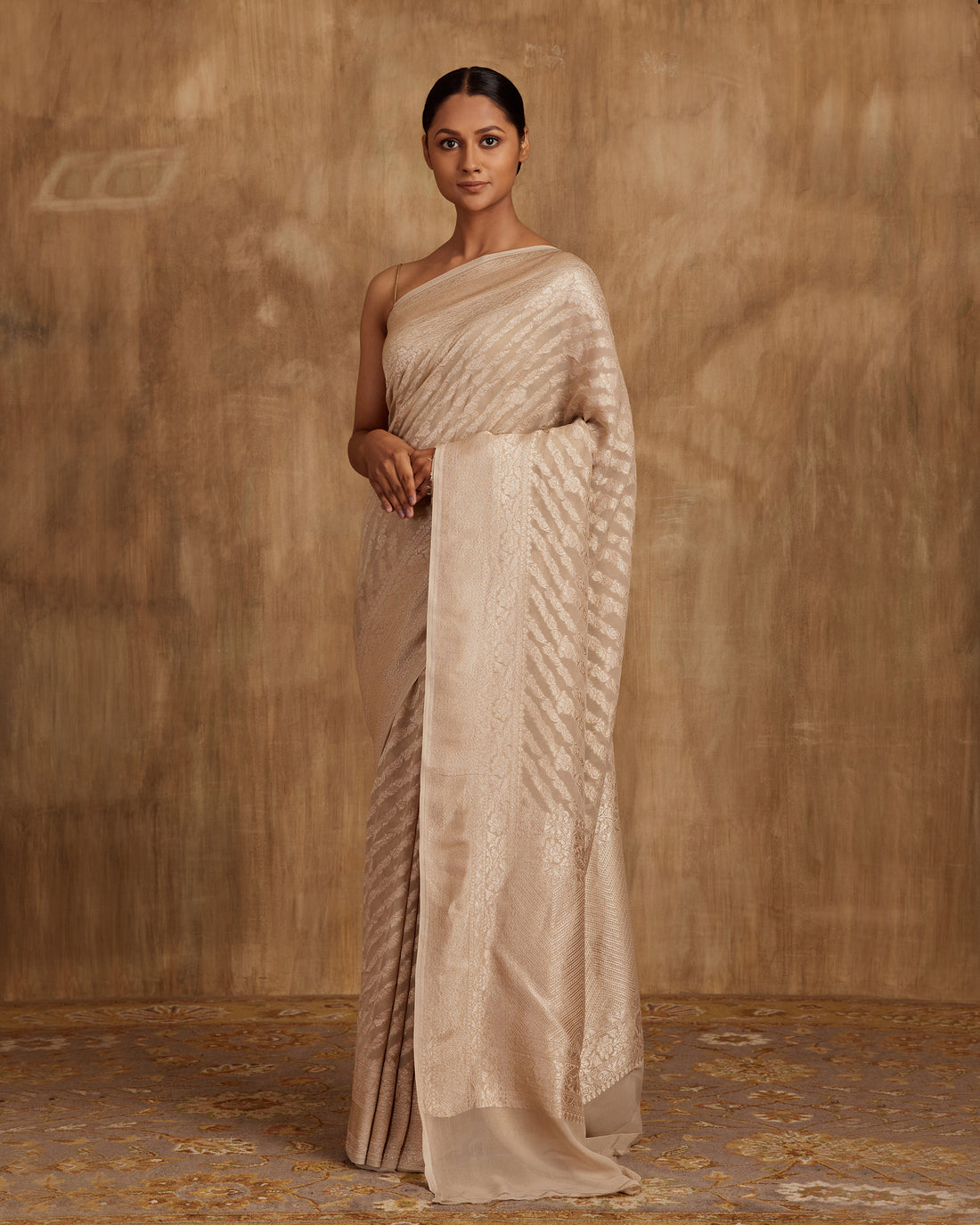 Nitya Stripe Weave Saree Georgette
