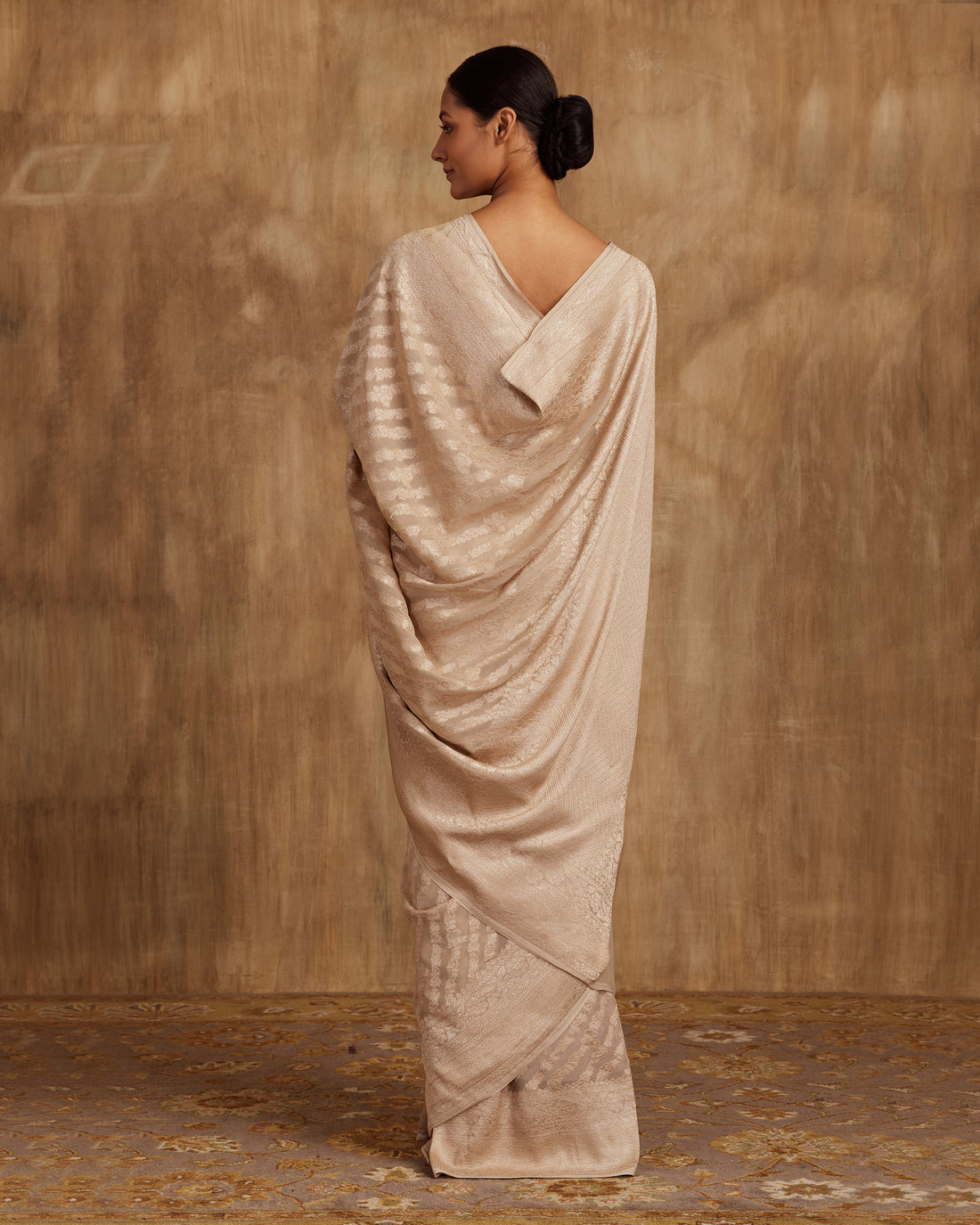 Nitya Stripe Weave Saree Georgette