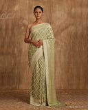 Saree Crape Featuring Authentic Jaal