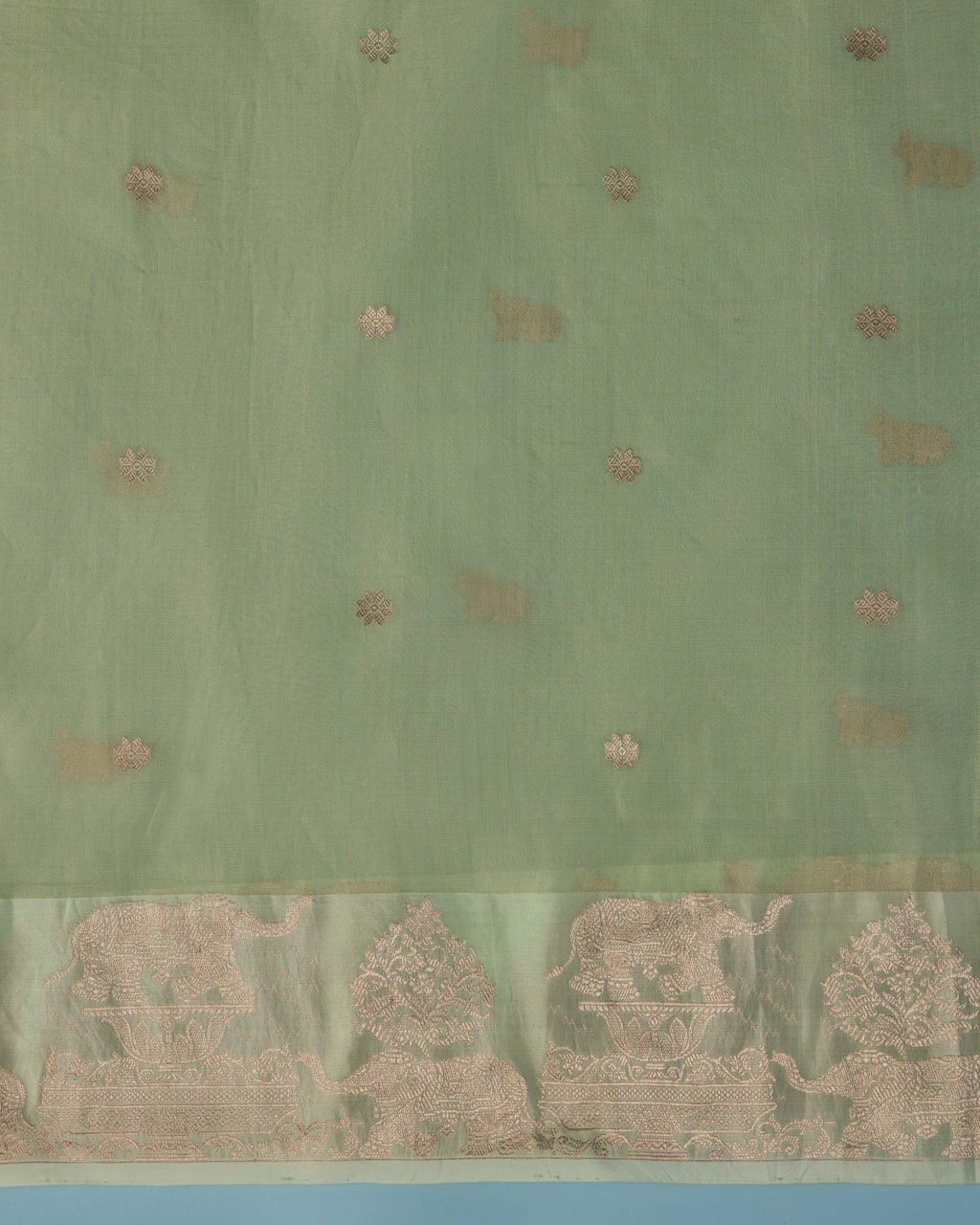 Celadon Satin-Edged Organza