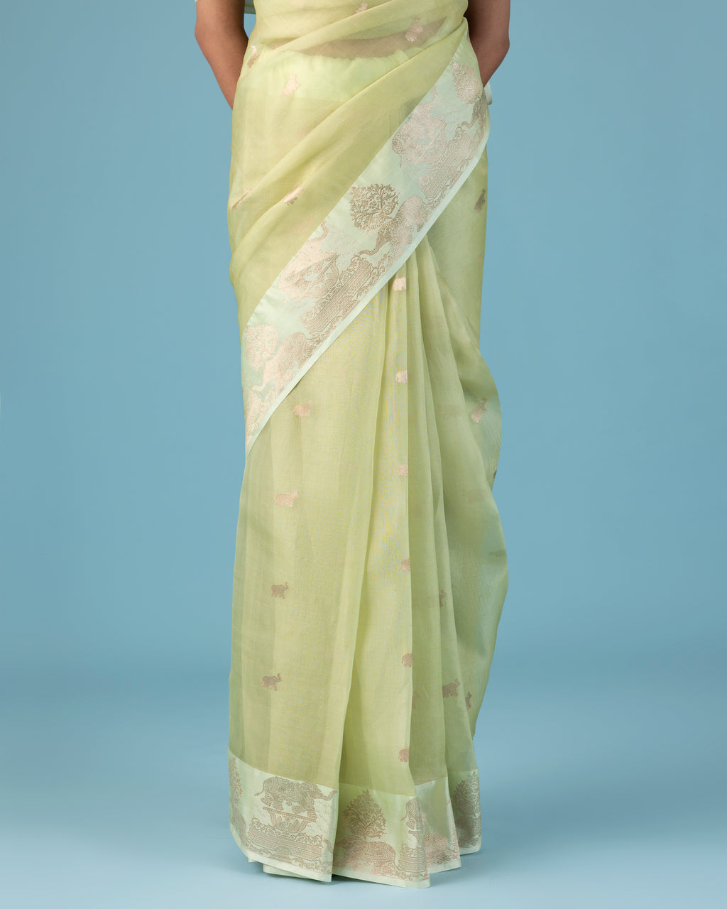 Celadon Satin-Edged Organza