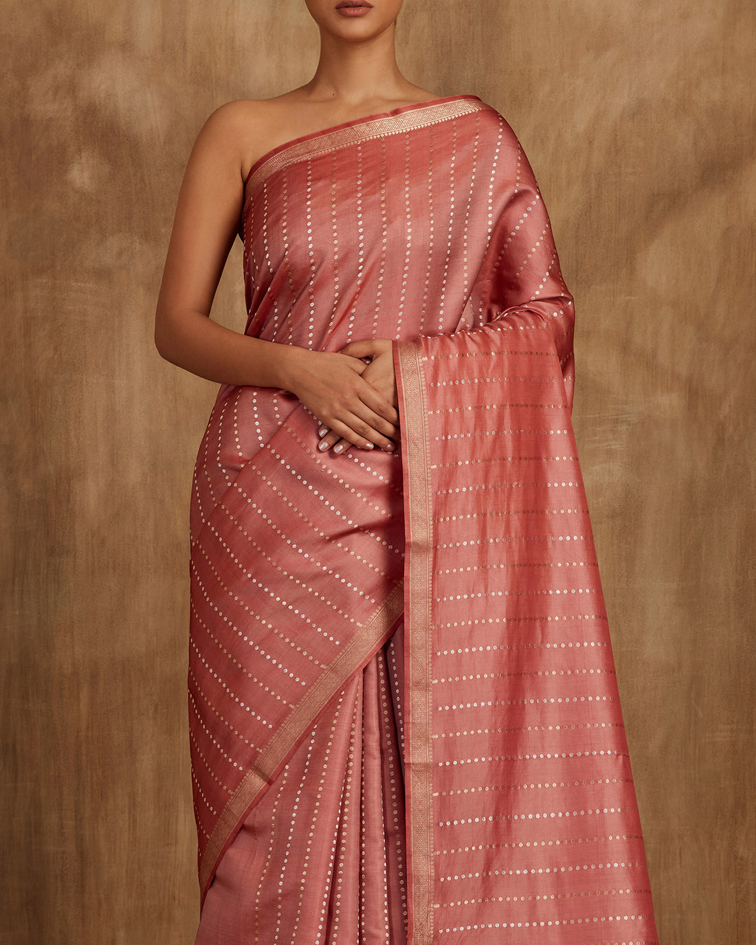 Nitya Stripe Weave Saree  Satin