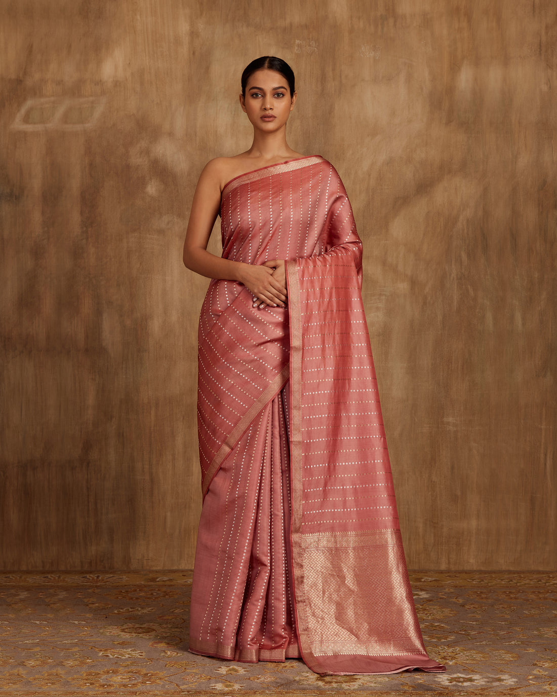 Nitya Stripe Weave Saree  Satin