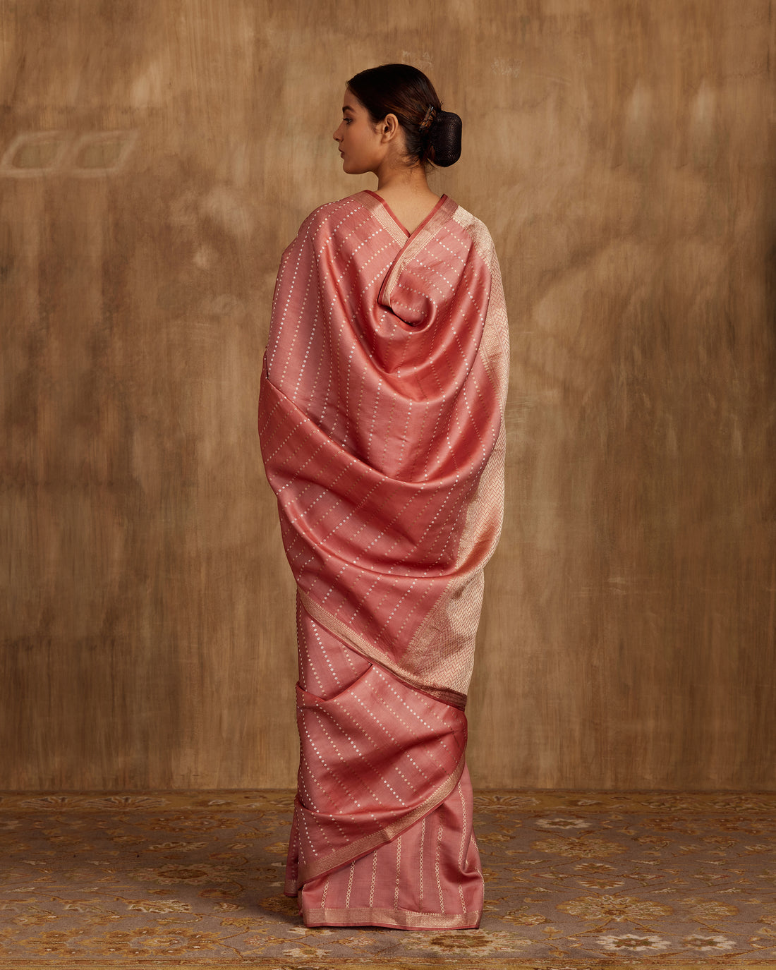 Nitya Stripe Weave Saree  Satin