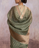 Lavani Handwoven Small Buti Saree Kora