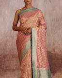Nitya Zig-Zag Pattern Stripe Saree Tissue