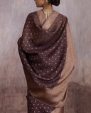 Lavani Handwoven small Buti Saree Kora