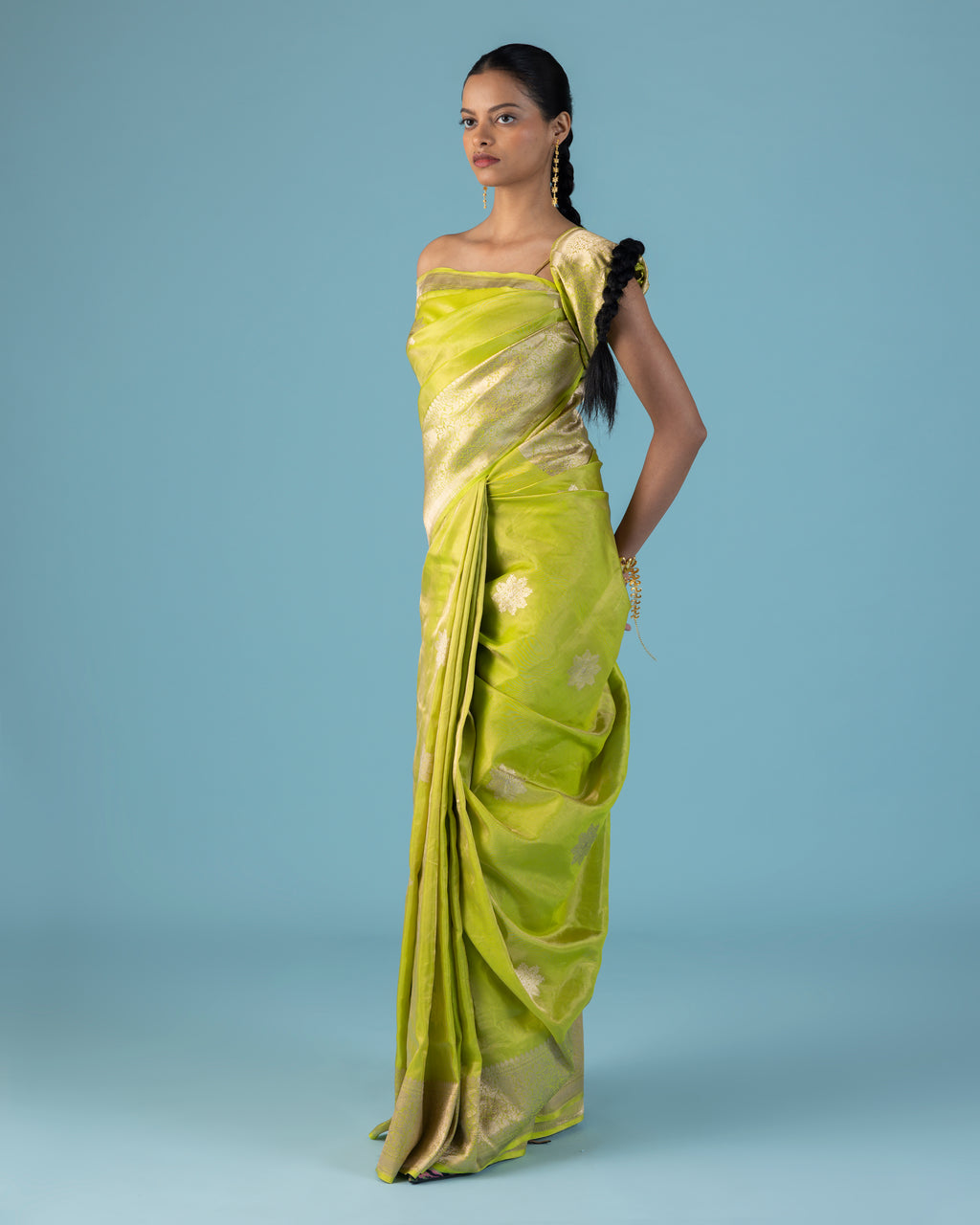 Neon Zest Gilt Buti Tissue