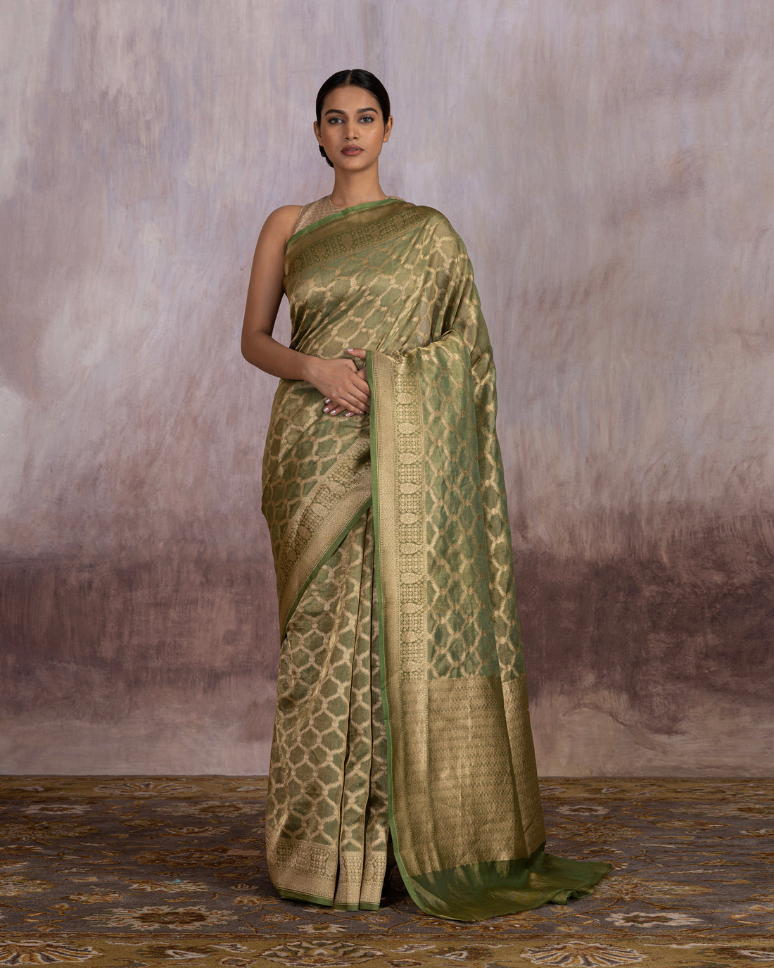 Tatvika Geometrical Weave Saree Tissue