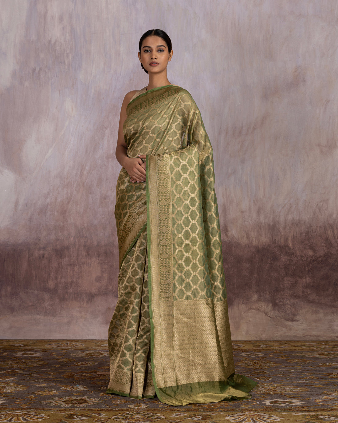 Tatvika Geometrical Weave Saree Tissue
