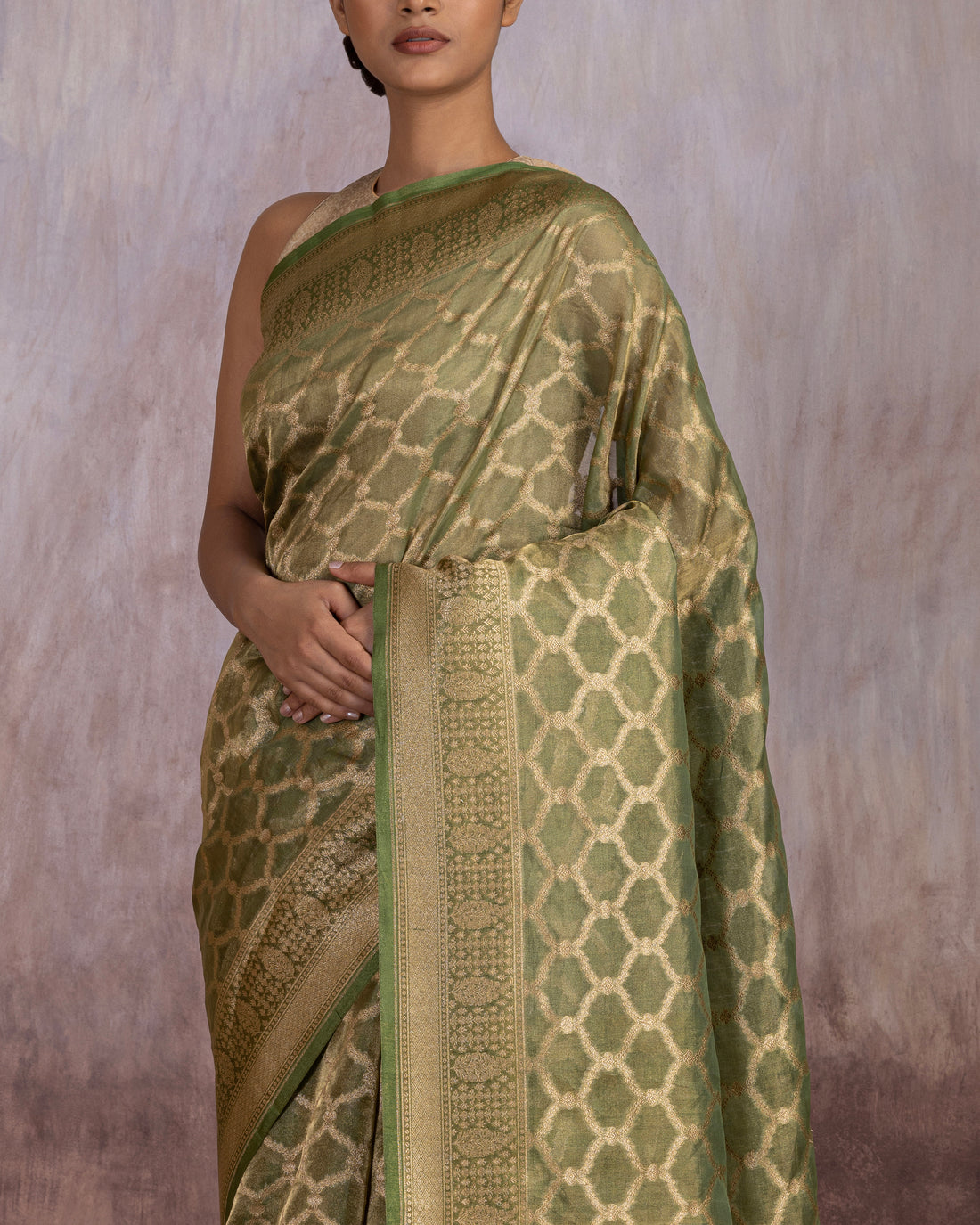 Tatvika Geometrical Weave Saree Tissue