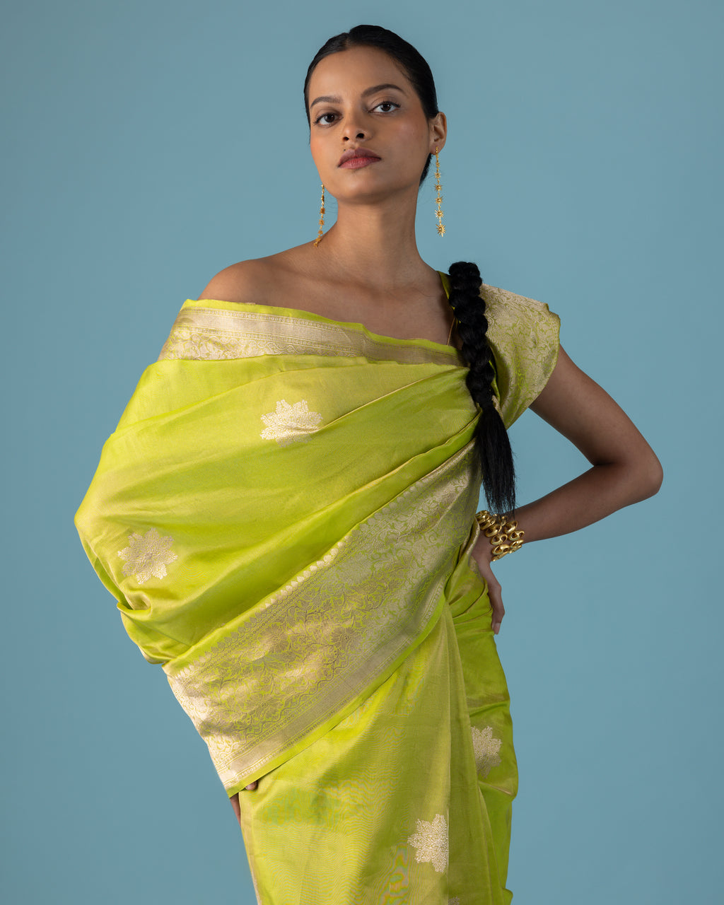 Neon Zest Gilt Buti Tissue