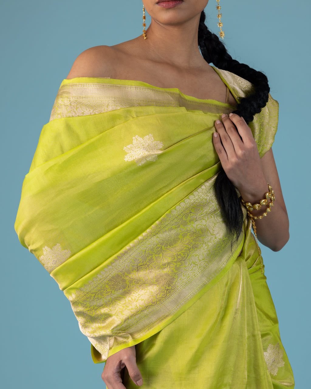 Neon Zest Gilt Buti Tissue