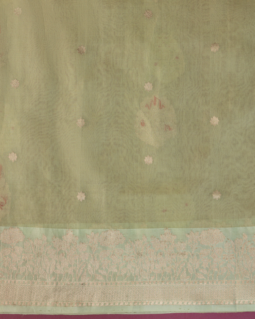 Pistachio Satin-Edged Organza