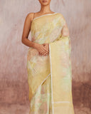 Upala Digital Printed saree  Linen