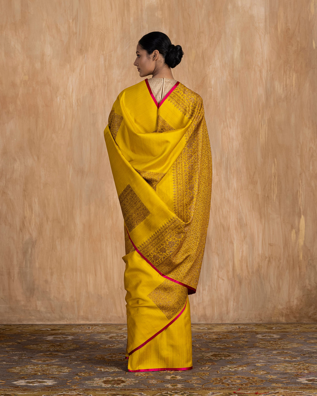 Tatvika Geometrical Handwoven Saree Raw Silk