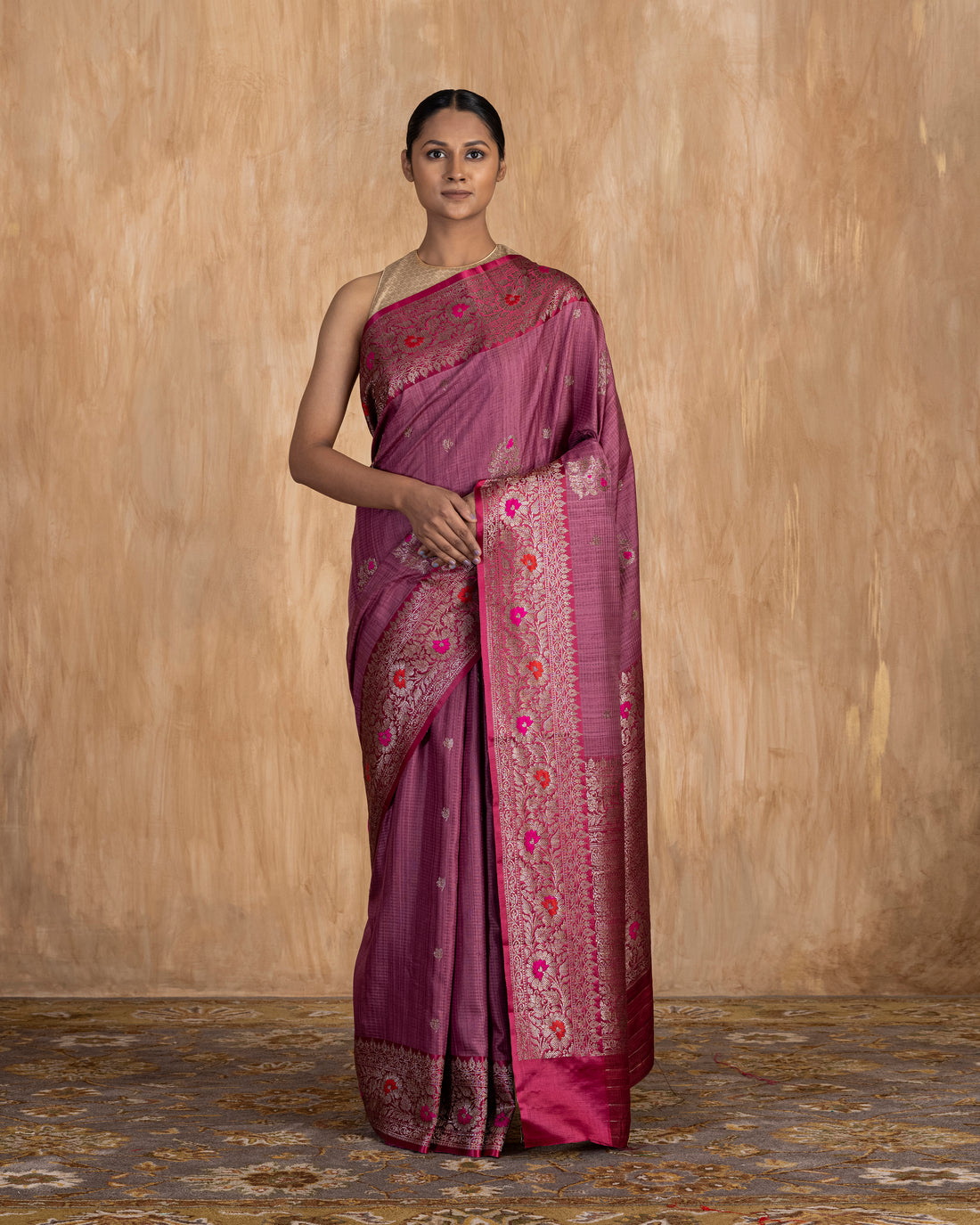 Lavani Buti Saree Raw Silk