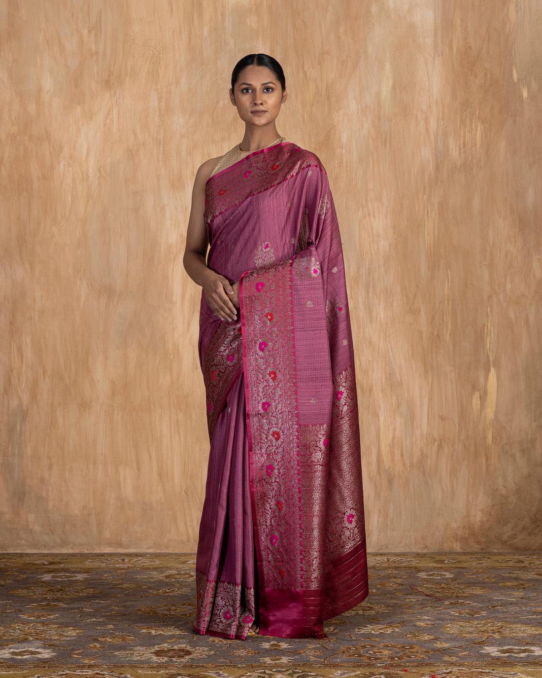 Lavani Buti Saree Raw Silk